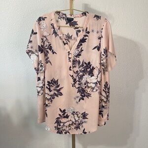 Torrid Pink Floral Blouse